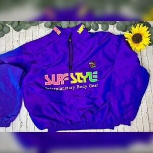 Surf Style Windbreaker Jacket One Size XL True 90’s Vintage